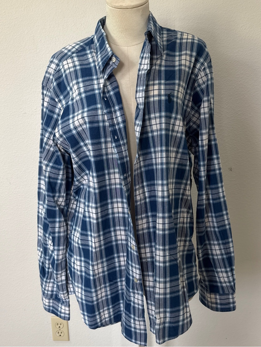 Blue Plaid RL button down